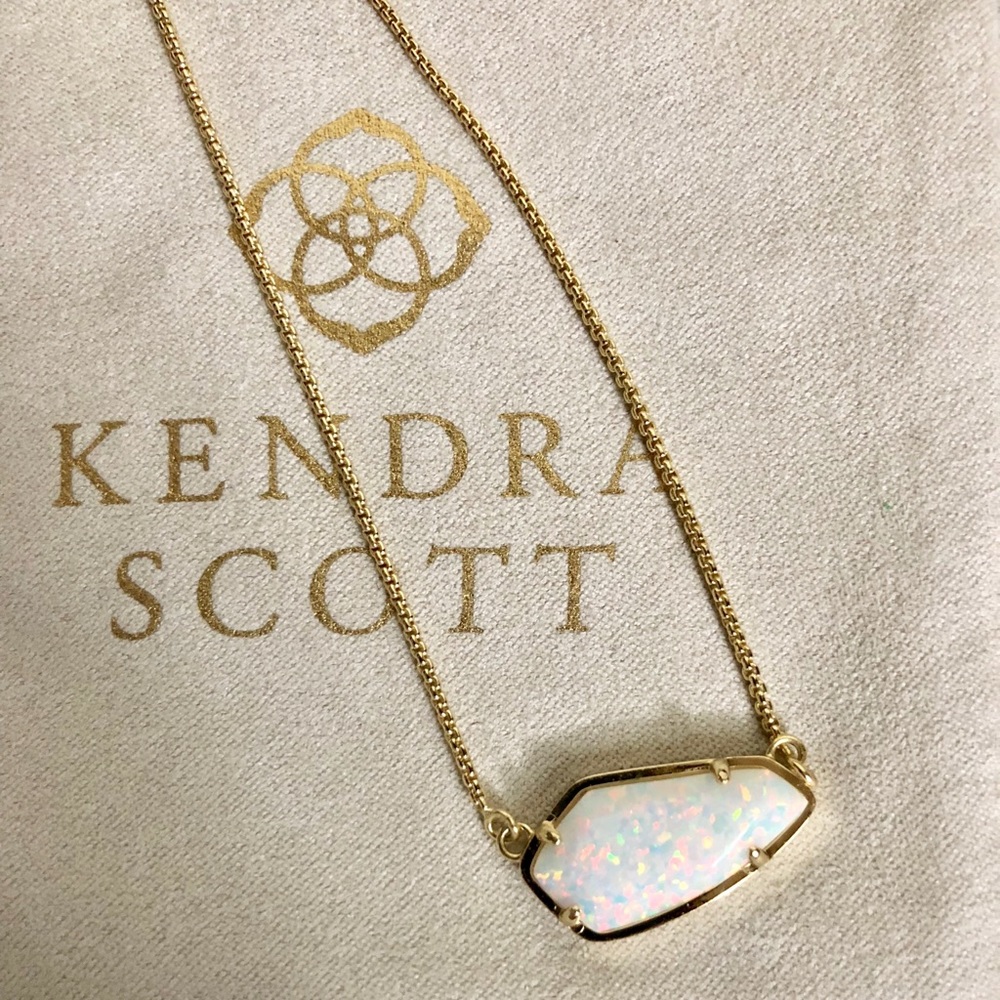 New Kendra Scott Cami Necklace in Gold and Opal
